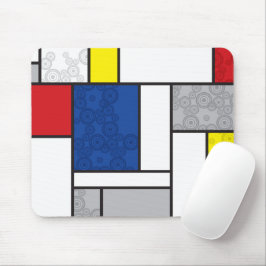 Mondrian Retro Cirklar Minimalistisk De Stijl Mode Musmatta