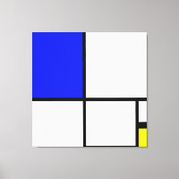 MONDRIAN - SAMMANSÄTTNING II med BLUE och GULT