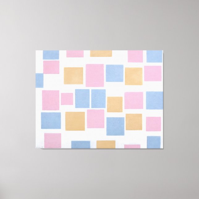 MONDRIAN - SAMMANSÄTTNING MED FÄRG FLYGPLAN 3-1917 CANVASTRYCK (Framsida)