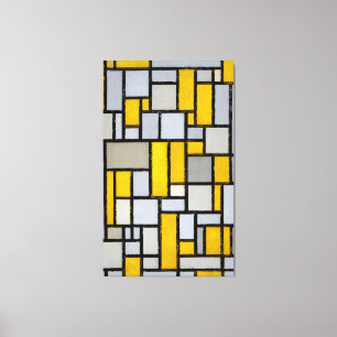 MONDRIAN - SAMMANSÄTTNING MED GRID 1-1918 - CANVASTRYCK