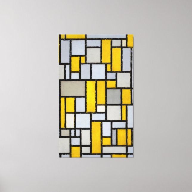 MONDRIAN - SAMMANSÄTTNING MED GRID 1-1918 - CANVASTRYCK (Framsida)