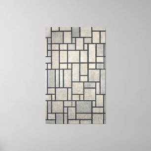 MONDRIAN - SAMMANSÄTTNING MED GRID 2 - 1915-1942 - CANVASTRYCK