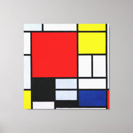 MONDRIAN - SAMMANSÄTTNING MED STORA RED FLYGPLAN - CANVASTRYCK