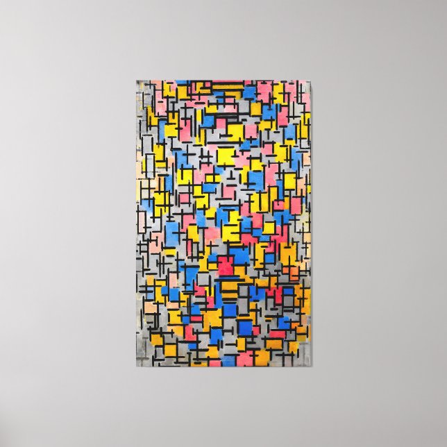 MONDRIAN - SAMMANSÄTTNING (sammansättning) - 1916  Canvastryck (Framsida)