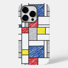 Mondrian Scribbles Minimalist De Stijl Modern Art