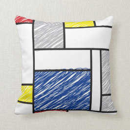 Mondrian Scribbles Minimalist De Stijl Modern Art Kudde