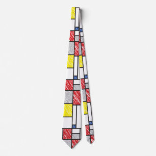 Mondrian Scribbles Minimalist De Stijl Modern Art Slips