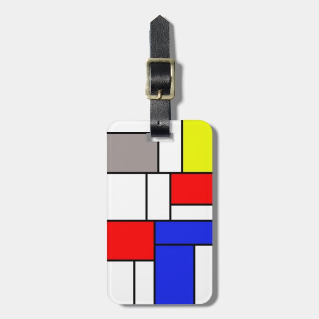 Mondrian stil bagagebricka (Vertikal Framsida)