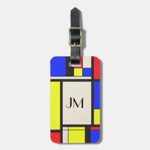 Mondrian stil design bagagebricka