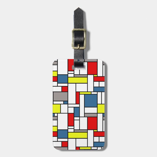 Mondrian stil design bagagebricka (Vertikal Framsida)