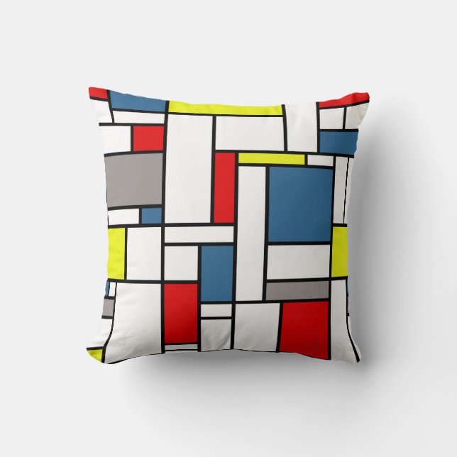 Mondrian stil design kudde (Framsida)