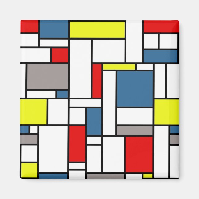 Mondrian stil design magnet (Framsidan)