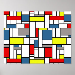 Mondrian stil design poster