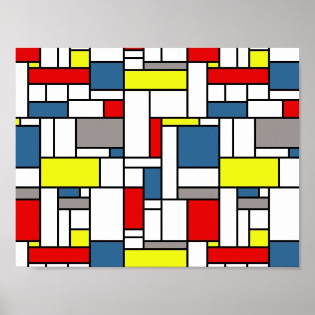 Mondrian stil design poster (Framsidan)