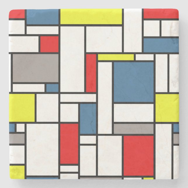 Mondrian stil design stenunderlägg (Framsidan)