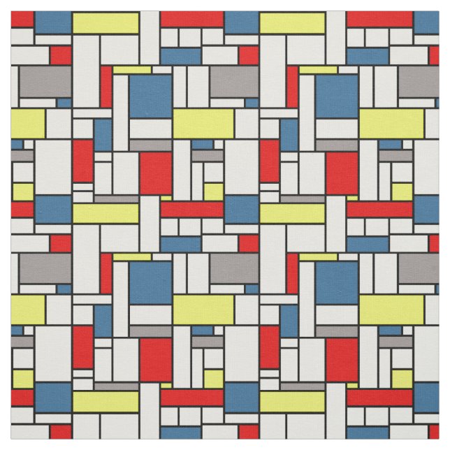 Mondrian stil design tyg (Provkarta)