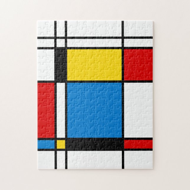 Mondrian Stil Geometric Fine Art Pussel (Vertikal)
