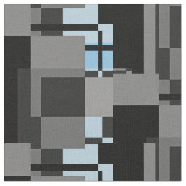 Mondrian Stil Grått Blue Abstrakt Modern geometri Tyg