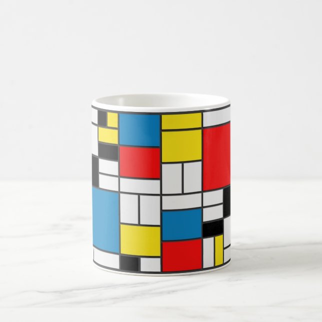 Mondrian Stil Kaffemugg (Center)