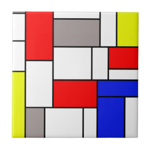 Mondrian stil kakelplatta