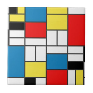 Mondrian Stil Kakelplatta