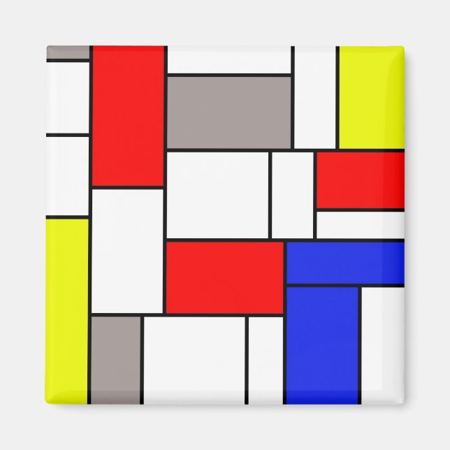 Mondrian stil magnet (Framsidan)