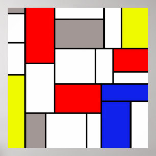 Mondrian stil poster
