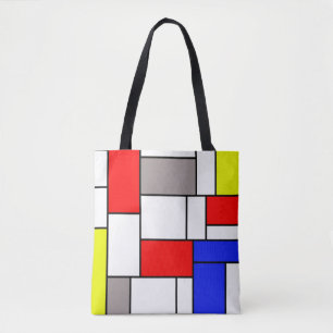 Mondrian stil tygkasse
