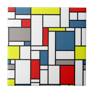 Mondrian stildesign kakelplatta