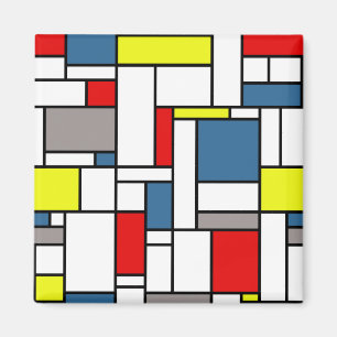 Mondrian stildesign magnet