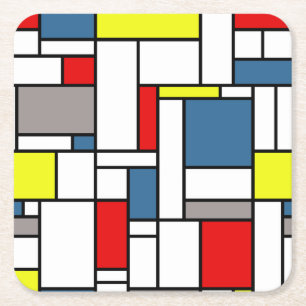 Mondrian stildesign underlägg papper kvadrat