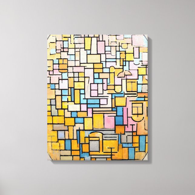 MONDRIAN - TABLEAU III-SAMMANSÄTTNING I OVAL - 191 CANVASTRYCK (Framsida)