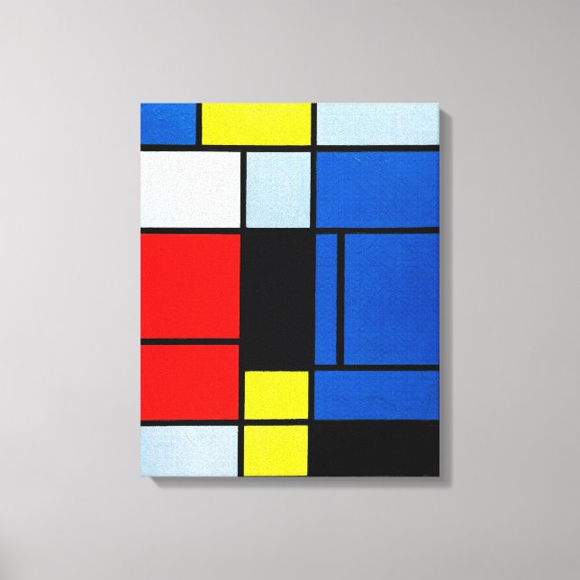 MONDRIAN - TABLEAU No. I - 1921-25 - De Stijl - Canvastryck (Framsida)