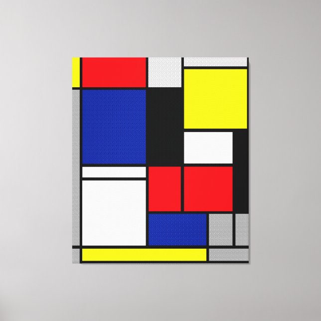 MONDRIAN - TABLEAU No. II - 1921-25 - De Stijl - Canvastryck (Framsida)