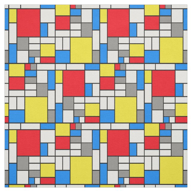 Mondrian tematyg tyg (Provkarta)