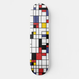 Mondrianesque Mini Skateboard Bräda 18,5 Cm