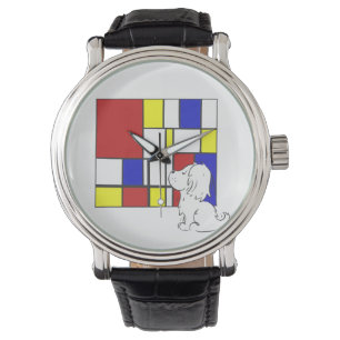 Mondrianinspirerad Kamomill Armbandsur