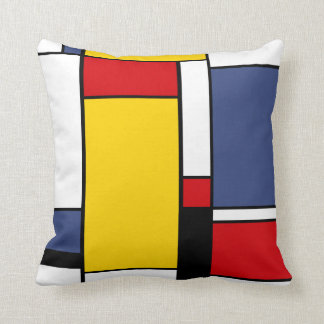 Mondriansk inspirerad modern Geometric Stil Art. Kudde