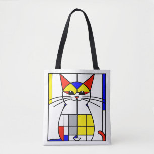 Mondriansk katt tygkasse