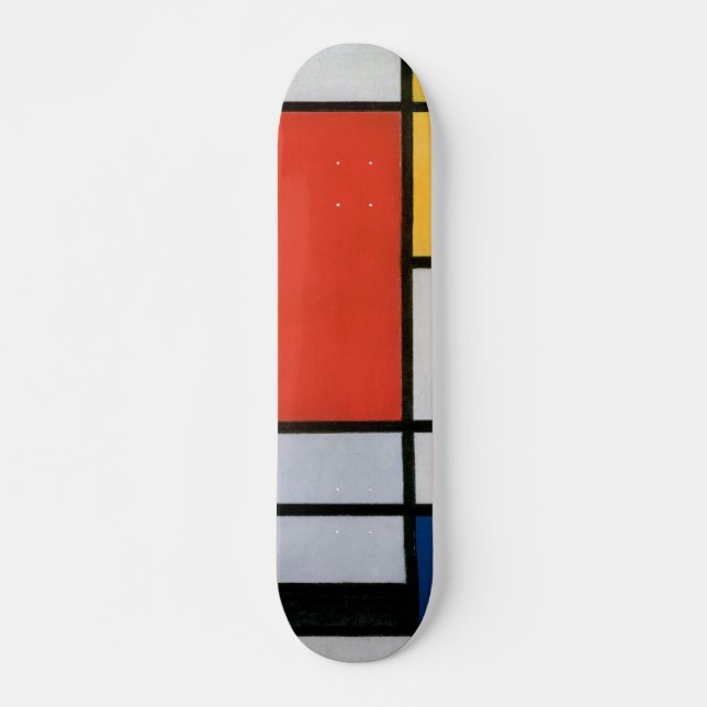 mondriska konsthandlingar mini skateboard bräda 18,5 cm (Framsida)