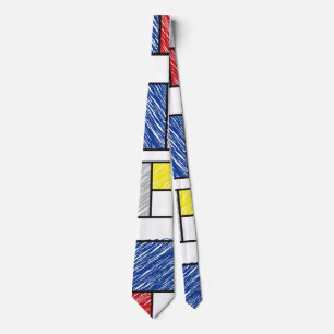 Mondriska skript - minimalistisk de Stijl Modern k Slips