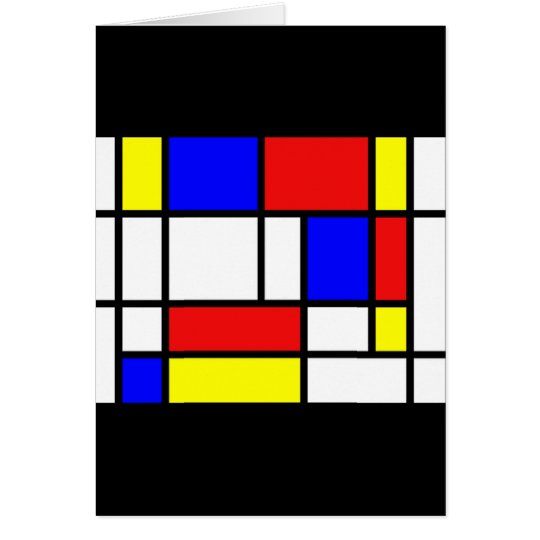 Mondriskt - primärt Färger kort Zazzle.se
