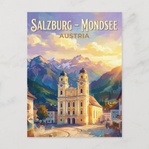 Mondsee-katedralen (Sound of Music-kyrkan) Österri Vykort