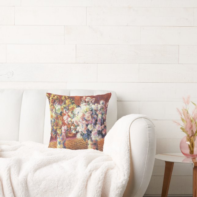 Mone - Two Vases with Chrysanthemums Kudde (Soffa)