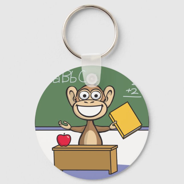 Moneky Teacher Nyckelring (Framsida)