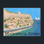 MONEMVASIA GRIKENLAND Ö Art Resor  Postkort Vykort<br><div class="desc">Anpassningsbar kort,  Lägg till din egen text på baksidan eller framsidan av kortet.
Kolla min butik för fler designs eller låt mig veta om du vill ha något anpassat.</div>