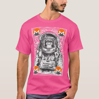 Monero Space-kryptografiväxel i Monkey Crypto Art  T Shirt