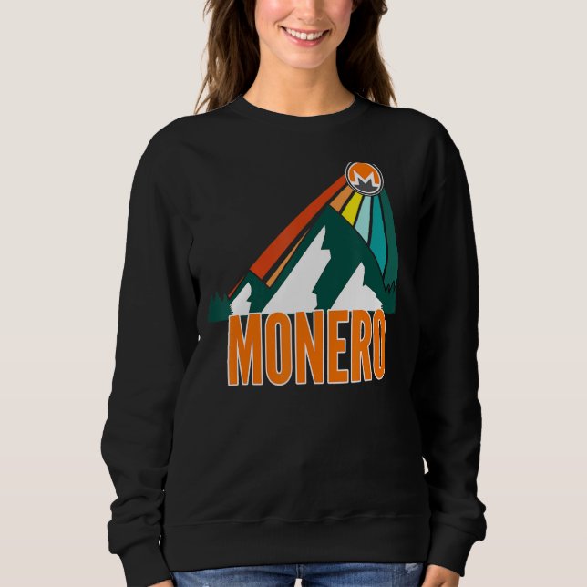 Monero Xmr Crypto Mountain Sol Rays Cryptocurrency T Shirt (Framsida)