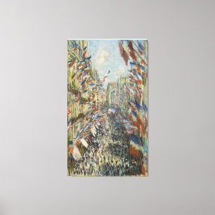 Monet 1878 Rue Montorgueil i Paris Canvastryck