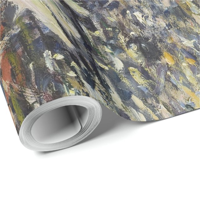 Monet 1878 Rue Montorgueil i Paris Presentpapper (Rullad Hörn)